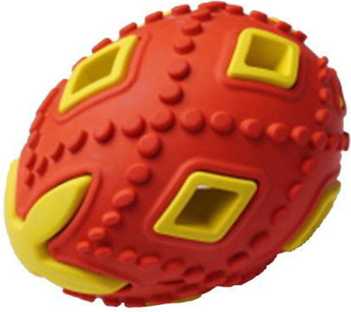 Изображение товара Игрушка для собак Homepet Silver Series Яйцо / 78982 (красный/желтый)