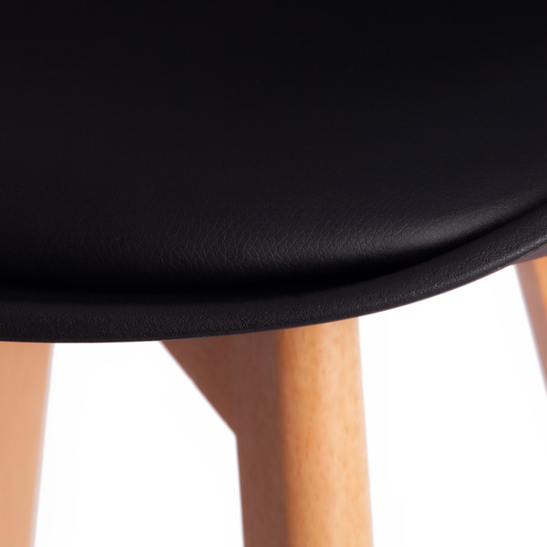 Изображение товара Стул барный Tetchair Tulip Bar пластик/дерево (черный/натуральный)