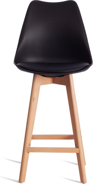 Изображение товара Стул барный Tetchair Tulip Bar пластик/дерево (черный/натуральный)