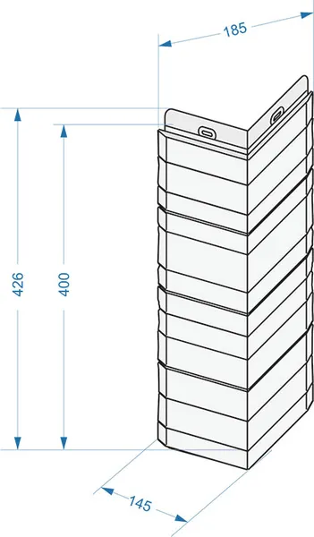 Изображение товара Угол для фасадной панели Docke Standard Алтай (шоколад)