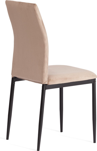 Изображение товара Стул Tetchair Capri металл/флок (бежевый/черный)