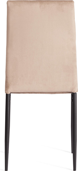 Изображение товара Стул Tetchair Capri металл/флок (бежевый/черный)