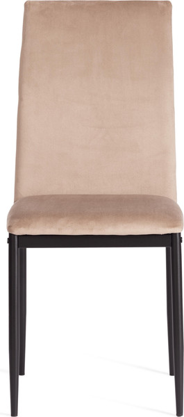 Изображение товара Стул Tetchair Capri металл/флок (бежевый/черный)