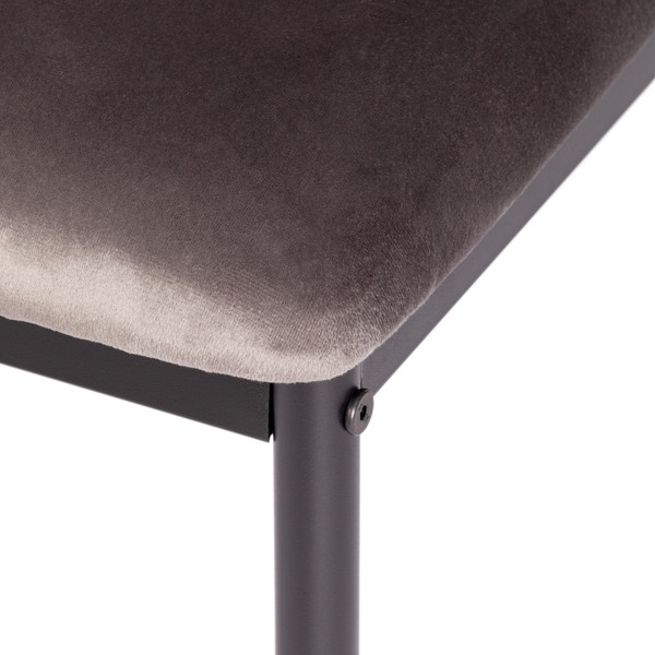 Изображение товара Стул Tetchair Capri металл/флок (темно-серый/черный)