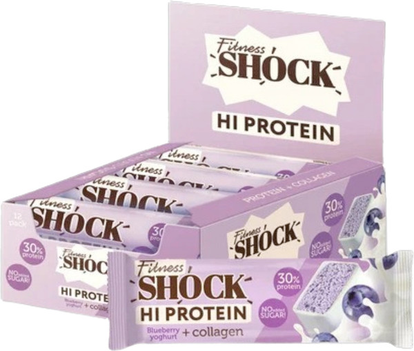 Изображение товара Набор протеиновых батончиков FitnesShock Черничный десерт (12x40г)