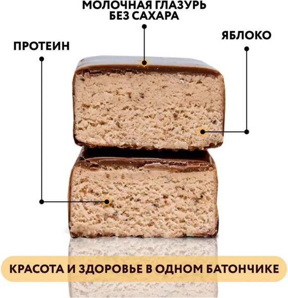 Изображение товара Набор протеиновых батончиков FitnesShock Яблоко-корица (12x40г)