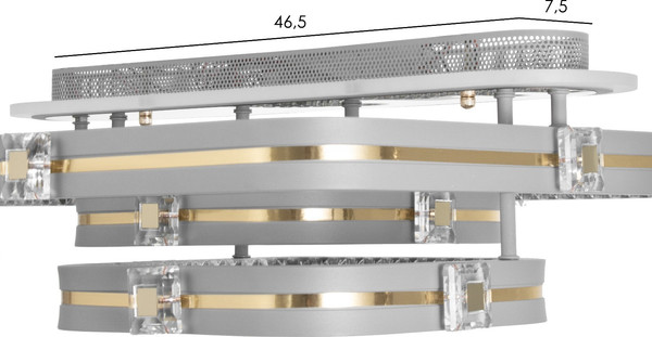 Изображение товара Люстра BayerLux Люминара 9644097 (серый/золото)