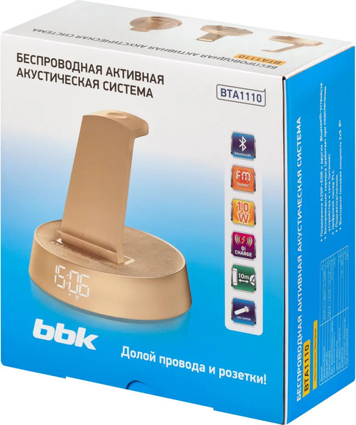 Изображение товара Портативная колонка BBK BTA1110 (золотистый)