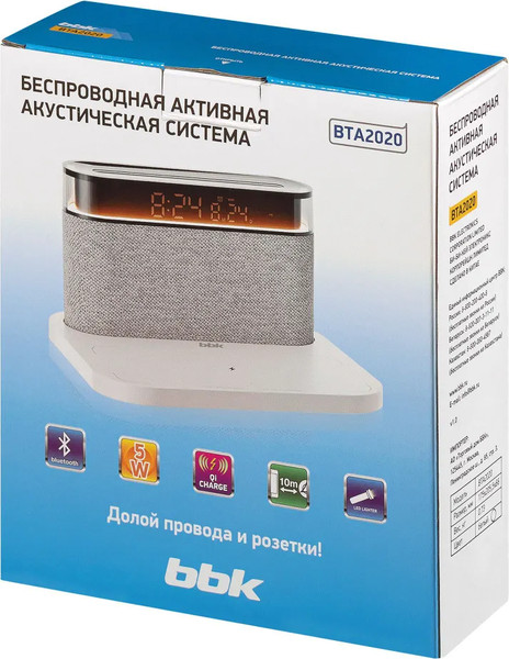 Изображение товара Портативная акустика BBK BTA2020 (белый)