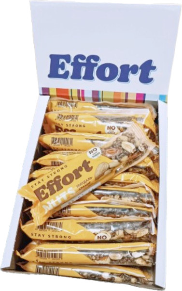 Изображение товара Энергетические батончики EFFORT Миндаль-арахис (20x35г)