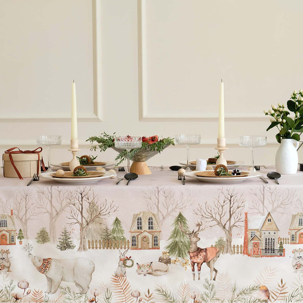 Изображение товара Скатерть Этель Звери в городе 149x180 / 9896190