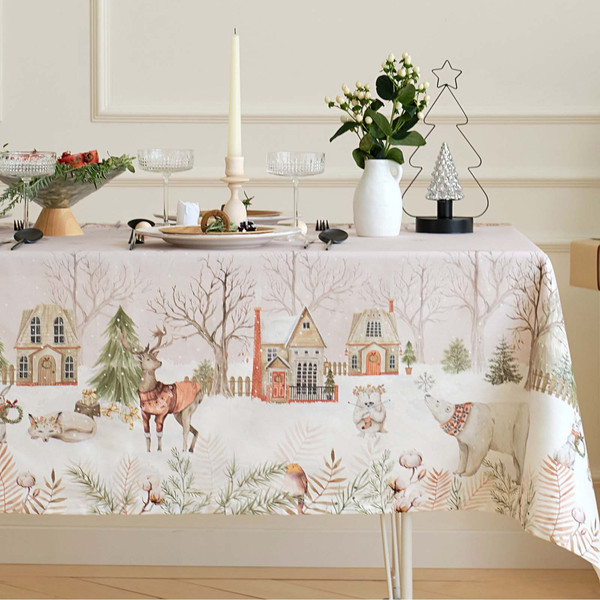 Изображение товара Скатерть Этель Звери в городе 149x180 / 9896190