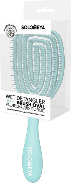 Изображение товара Расческа-массажер Solomeya Wet Detangler Brush Oval Jasmine / 14-2032 (c ароматом жасмина)