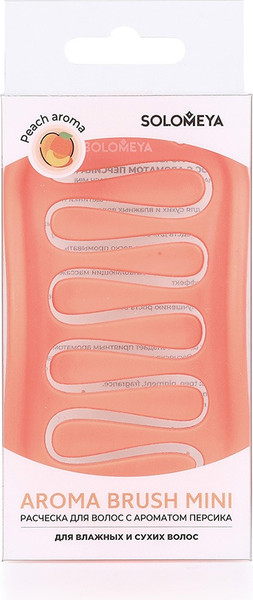 Изображение товара Расческа Solomeya Aroma Brush for Wet & Dry hair Peach mini / 14-2111 (c ароматом персика)