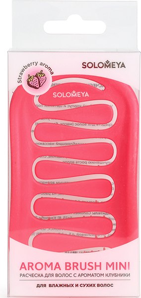 Изображение товара Расческа Solomeya Aroma Brush for Wet & Dry hair Strawberry mini / 14-2061 (c ароматом клубники)