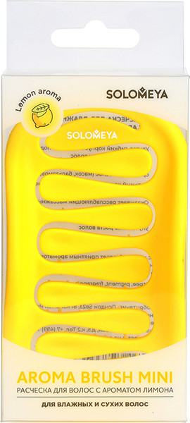 Изображение товара Расческа Solomeya Aroma Brush for Wet & Dry hair Lemon mini / 14-2062 (c ароматом лимона)