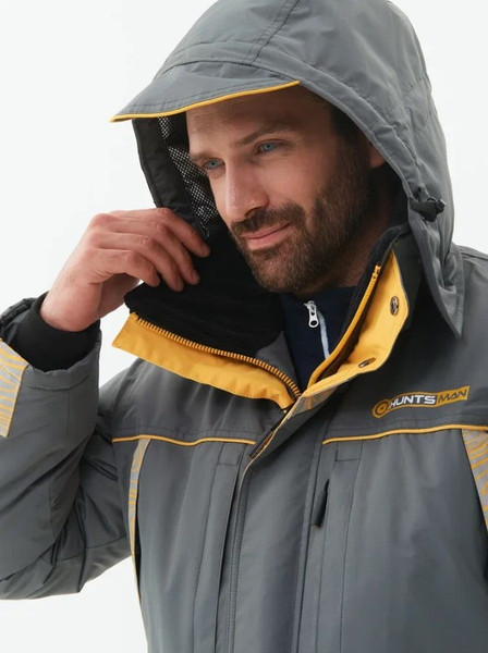 Изображение товара Костюм для охоты и рыбалки Huntsman Elbrus -45°C (р.56-58/182-188, серый/банан)