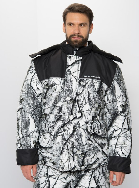 Изображение товара Костюм для охоты и рыбалки Huntsman Альтаир -45°C Белый лес ветки (р.44-46/170-176)