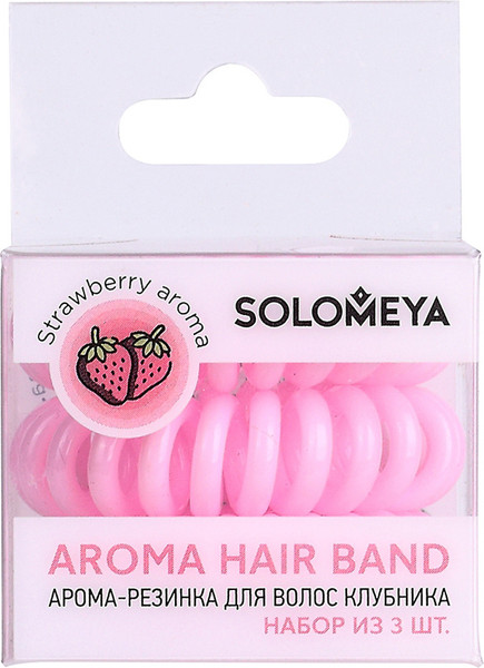 Изображение товара Набор резинок для волос Solomeya Aroma hair band Strawberry / 14-2098 (3шт, с ароматом клубники)