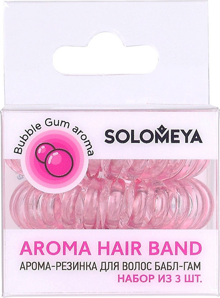 Изображение товара Набор резинок для волос Solomeya Aroma hair band Bubble Gum / 14-2099 (3шт, с ароматом бабл-гам)