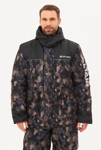 Изображение товара Костюм для охоты и рыбалки Huntsman Альтаир -45°C КМФ 001 соты хаки  (р.48-50/182-188)