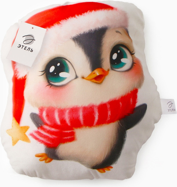 Изображение товара Подушка декоративная Этель Happy penguin / 10454195 (30x35, велюр)