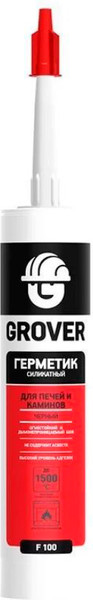 Изображение товара Герметик силикатный Grover F 100 для печей и каминов (300мл)