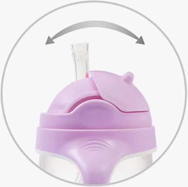 Изображение товара Поильник BabyOno С трубочкой / 1464/05 (240мл, лиловый)