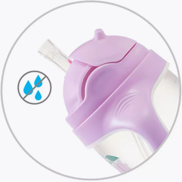 Изображение товара Поильник BabyOno С трубочкой / 1464/05 (240мл, лиловый)