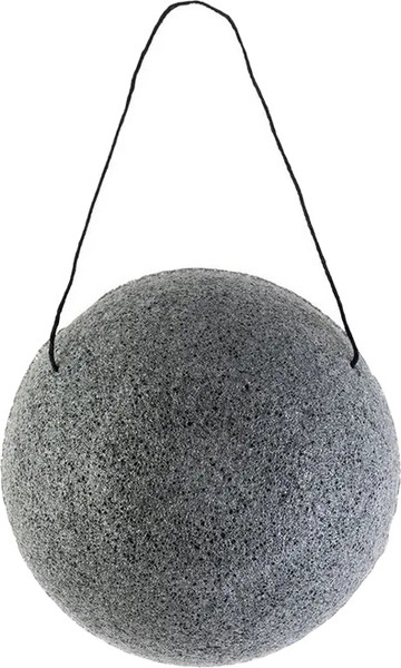 Изображение товара Спонж для умывания Solomeya Charcoal Konjac с древесным углем / 06-971