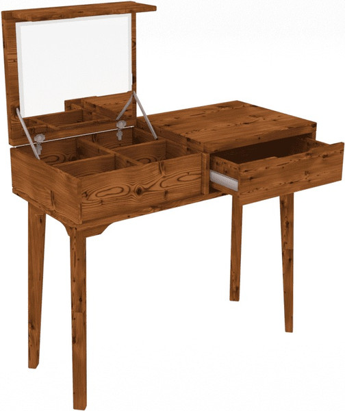 Изображение товара Туалетный столик с зеркалом ФанДОК Доната 8 Ф-137.8-01 (светлый орех)