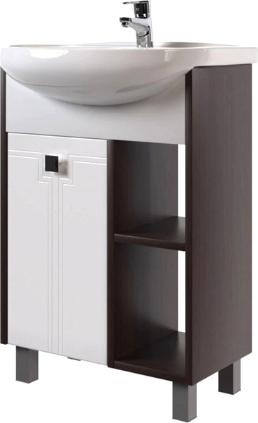 Изображение товара Тумба под умывальник Mixline Боско-55 / 554987 (белый/венге)