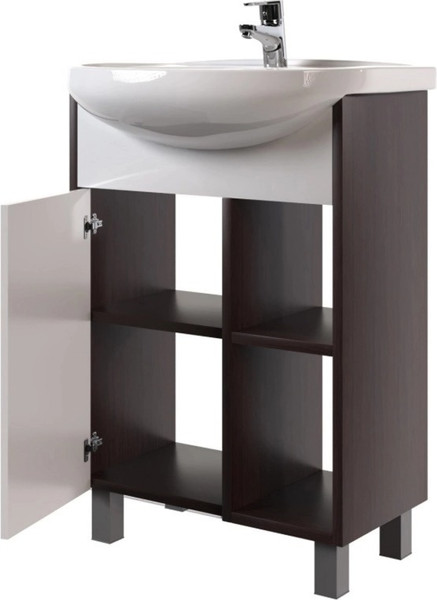 Изображение товара Тумба под умывальник Mixline Боско-55 / 554987 (белый/венге)