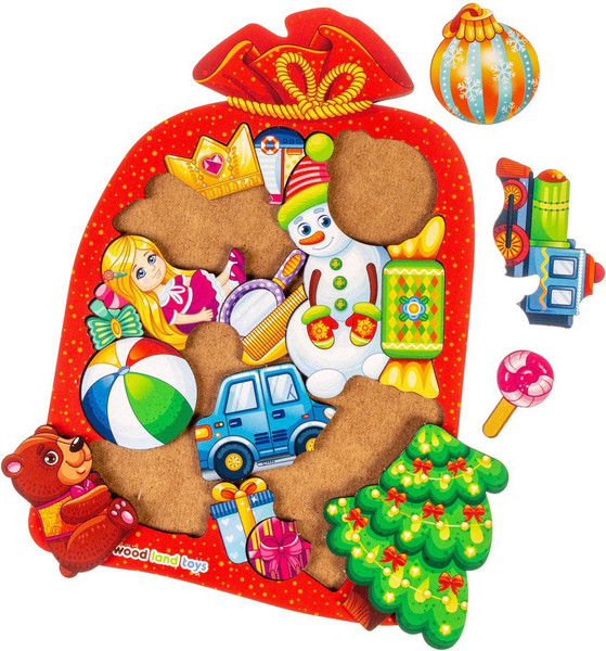 Изображение товара Развивающая игра WoodLand Toys Мешок с подарками. Пазл / 9293897