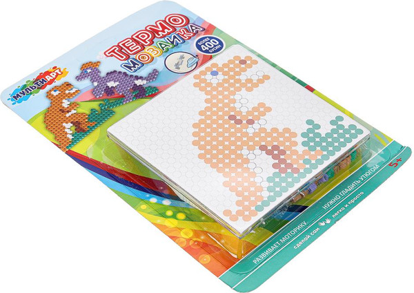 Изображение товара Развивающая игра MultiArt Термомозаика Динозавры / IB400-DINO