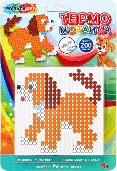 Изображение товара Развивающая игра MultiArt Термомозаика Собака / IB400-DOG