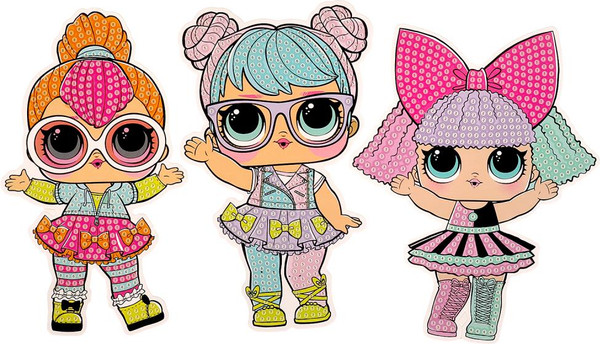 Изображение товара Набор алмазной вышивки MultiArt Куколки модницы / AMF-113891