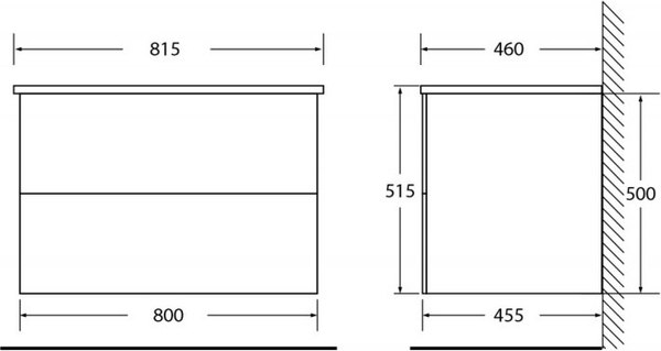 Изображение товара Тумба с умывальником BelBagno Etna-800-2C-SO-WO-P + BB800ETL