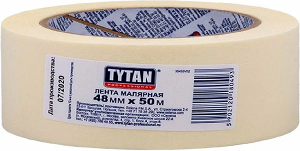Изображение товара Лента малярная Tytan Professional 48мм / 11540 (25м, белый)