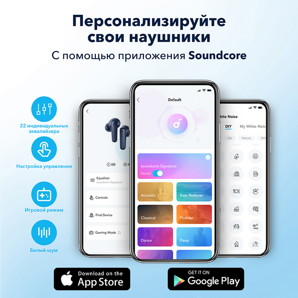 Изображение товара Беспроводные наушники Anker SoundCore TWS R50i A3949 BL / SDC-A3949G32-BL (синий)