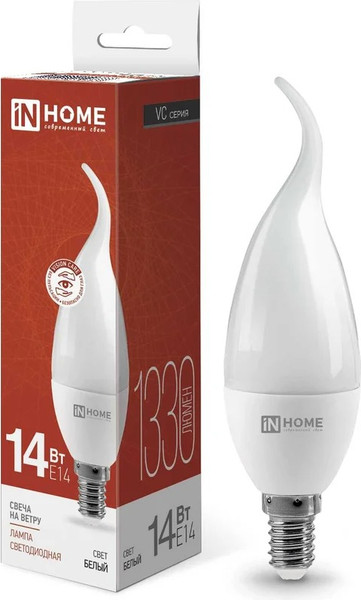 Изображение товара Лампа INhome LED-Свеча на ветру-VC 14Вт 230В E14 4000K 1330Лм (4690612054377 )