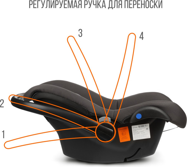 Изображение товара Автокресло Zlatek Колибри Lux / KRES4037 (темно-серый)