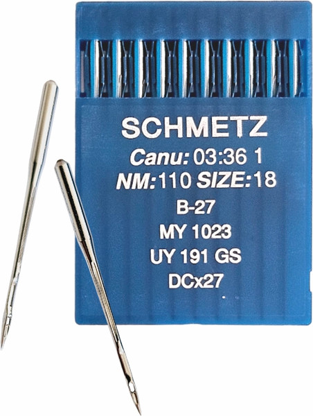Изображение товара Набор игл для промышленной швейной машины Schmetz DCx27 110 Sch-10 (10шт, универсальные)