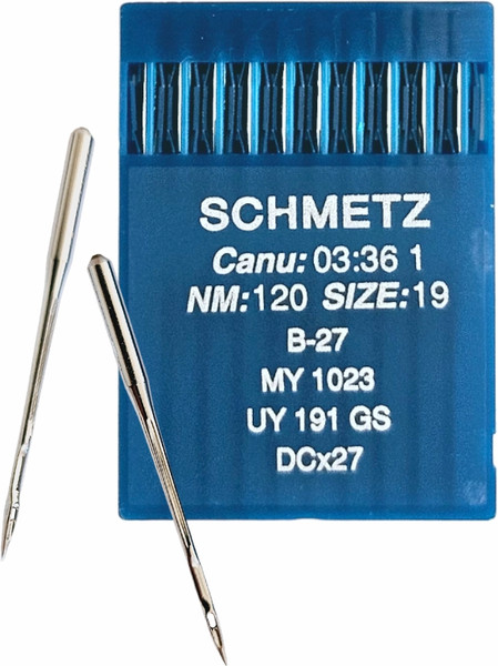 Изображение товара Набор игл для промышленной швейной машины Schmetz DCx27 120 Sch-10 (10шт, универсальные)