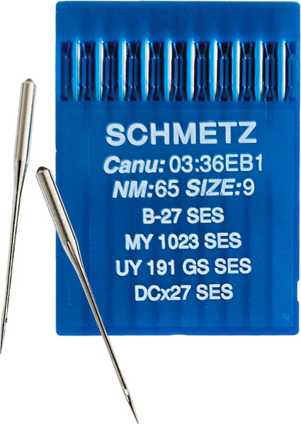 Изображение товара Набор игл для промышленной швейной машины Schmetz DCx27 65 SES Sch-10 (10шт, для трикотажа)