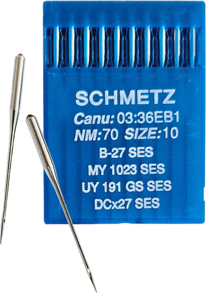 Изображение товара Набор игл для промышленной швейной машины Schmetz DCx27 70 SES Sch-10 (10шт, для трикотажа)