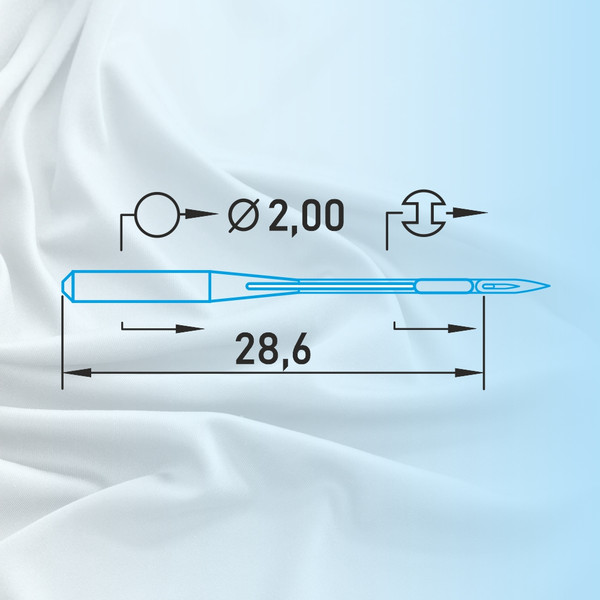 Изображение товара Набор игл для промышленной швейной машины Schmetz DCx27 110 Sch-10 (10шт, универсальные)