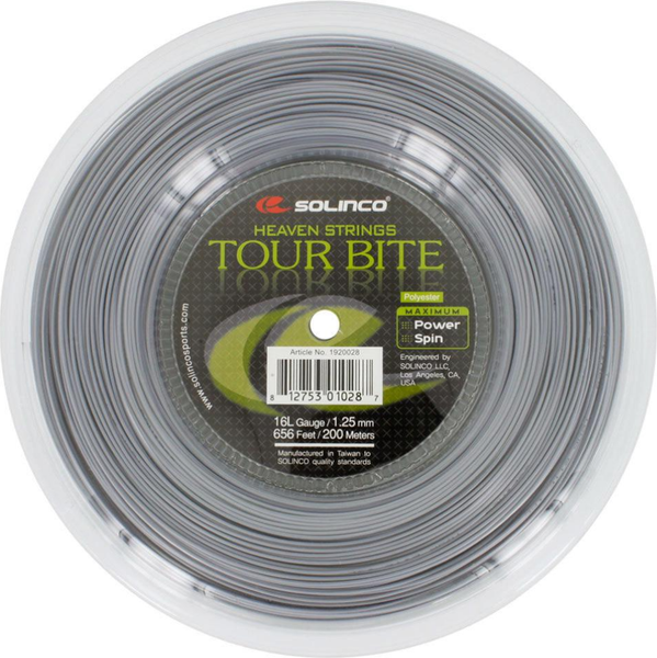 Изображение товара Струна для теннисной ракетки Solinco Tour Bite 16L/1.25мм / 1920028 (200м)