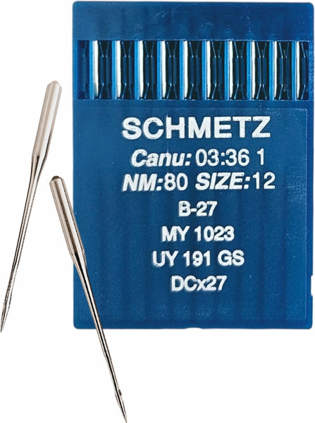 Изображение товара Набор игл для промышленной швейной машины Schmetz DCx27 80 Sch-10 (10шт, универсальные)