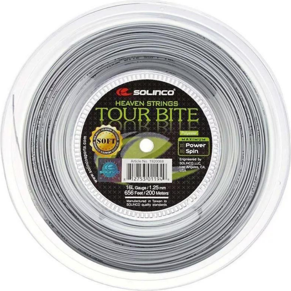 Изображение товара Струна для теннисной ракетки Solinco Tour Bite 16L D Rought 16 /1.25мм / 1920079 (12.2м)